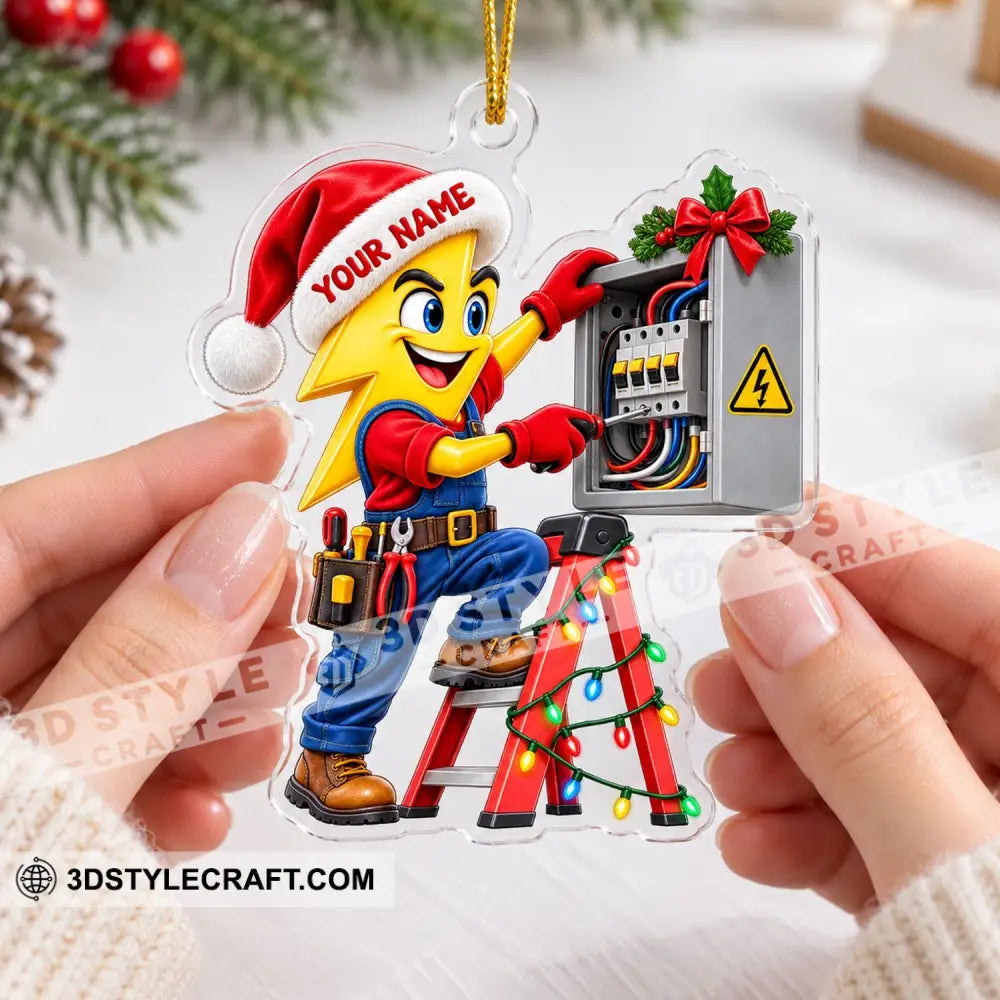 Electrician Home Decor Christmas Ornament Personalized Ornament - Ornament