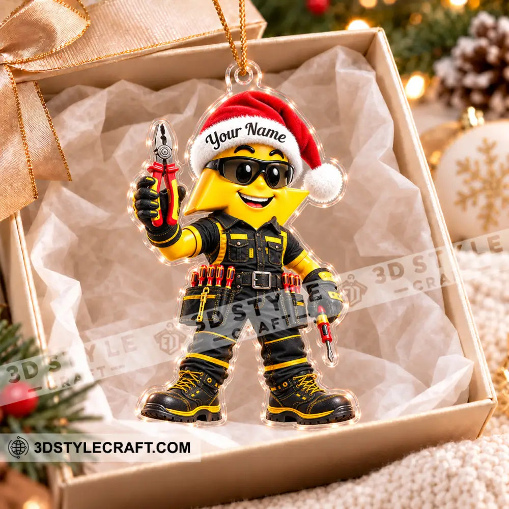 Electrician Home Decor Christmas Ornament Personalized Ornament - Ornament
