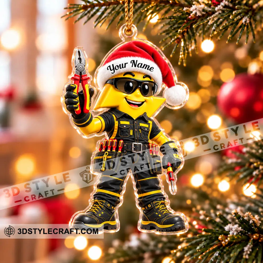 Electrician Home Decor Christmas Ornament Personalized Ornament - Ornament