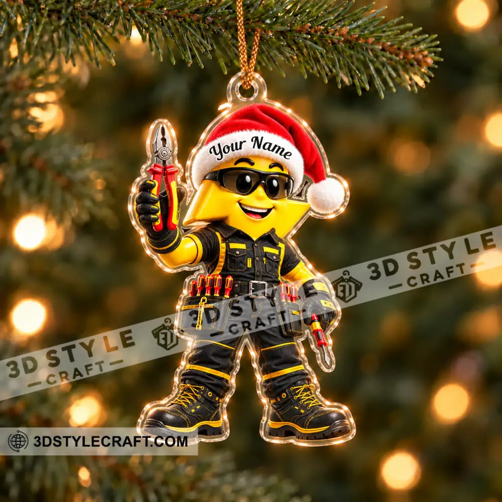 Electrician Home Decor Christmas Ornament Personalized Ornament - Ornament