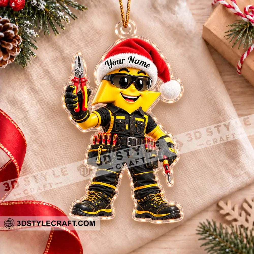 Electrician Home Decor Christmas Ornament Personalized Ornament - Ornament