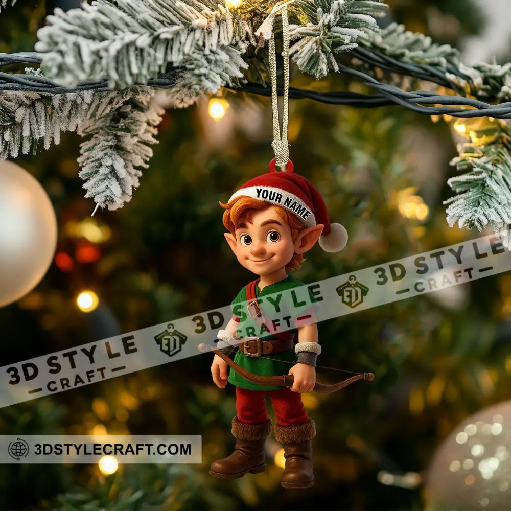 ELF Victor Christmas Home Decor Christmas Ornament Personalized Ornament Ornament
