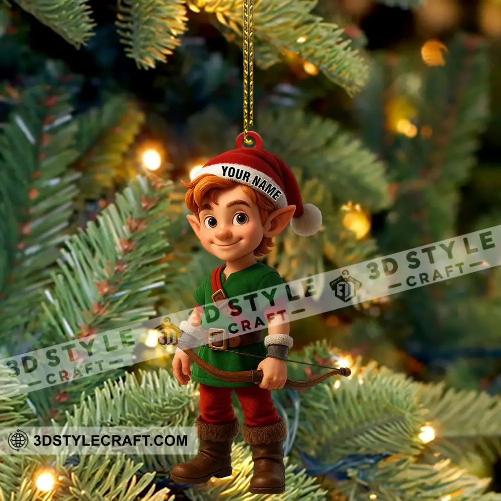 ELF Victor Christmas Home Decor Christmas Ornament Personalized Ornament Ornament