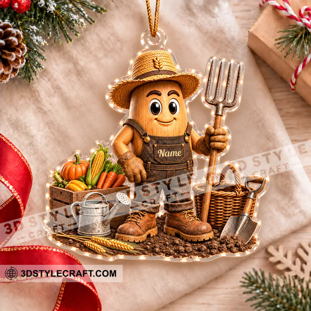 Farmer Home Decor Christmas Ornament Personalized Ornament - Ornament