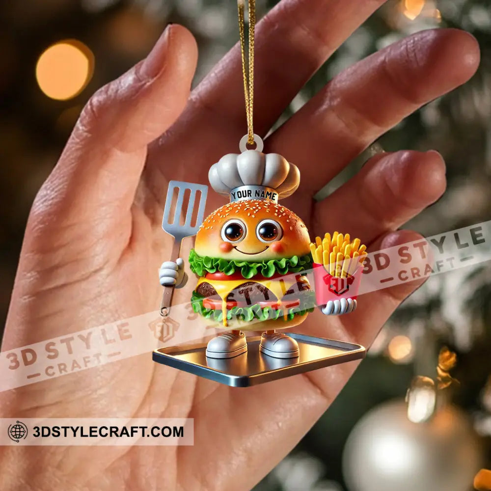 Fast Food Home Decor Christmas Ornament Personalized