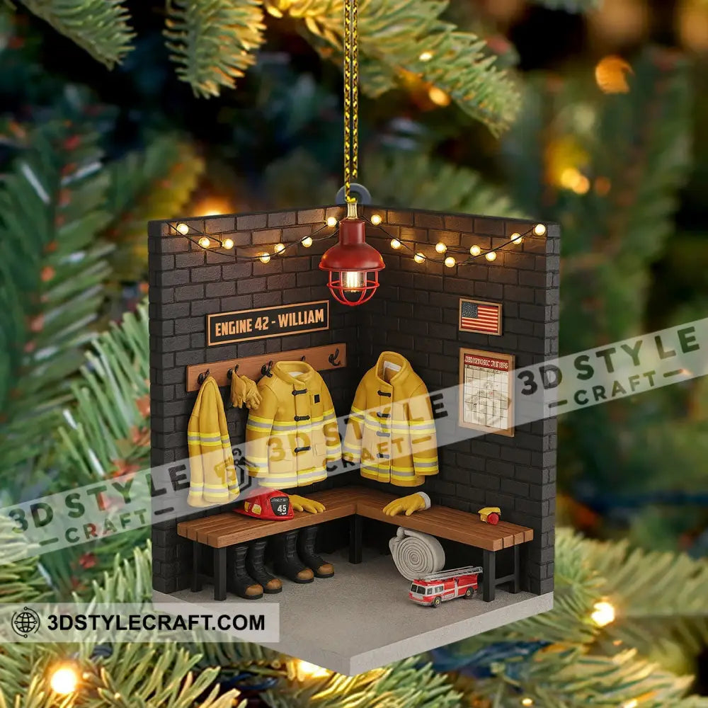 Fireman Corner Home Decor Christmas Ornament Personalized Ornament Ornament