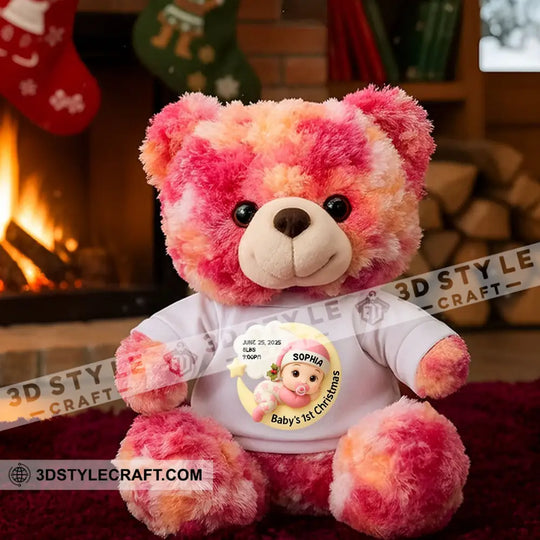 First Christmas Baby, Personalized Teddy Bear Shirt style option 2