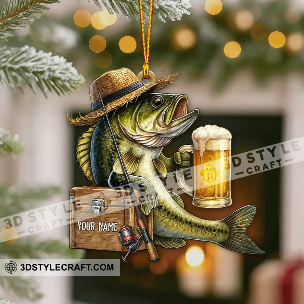 Fishing Lover Home Decor Christmas Ornament Personalized Ornament Ornament