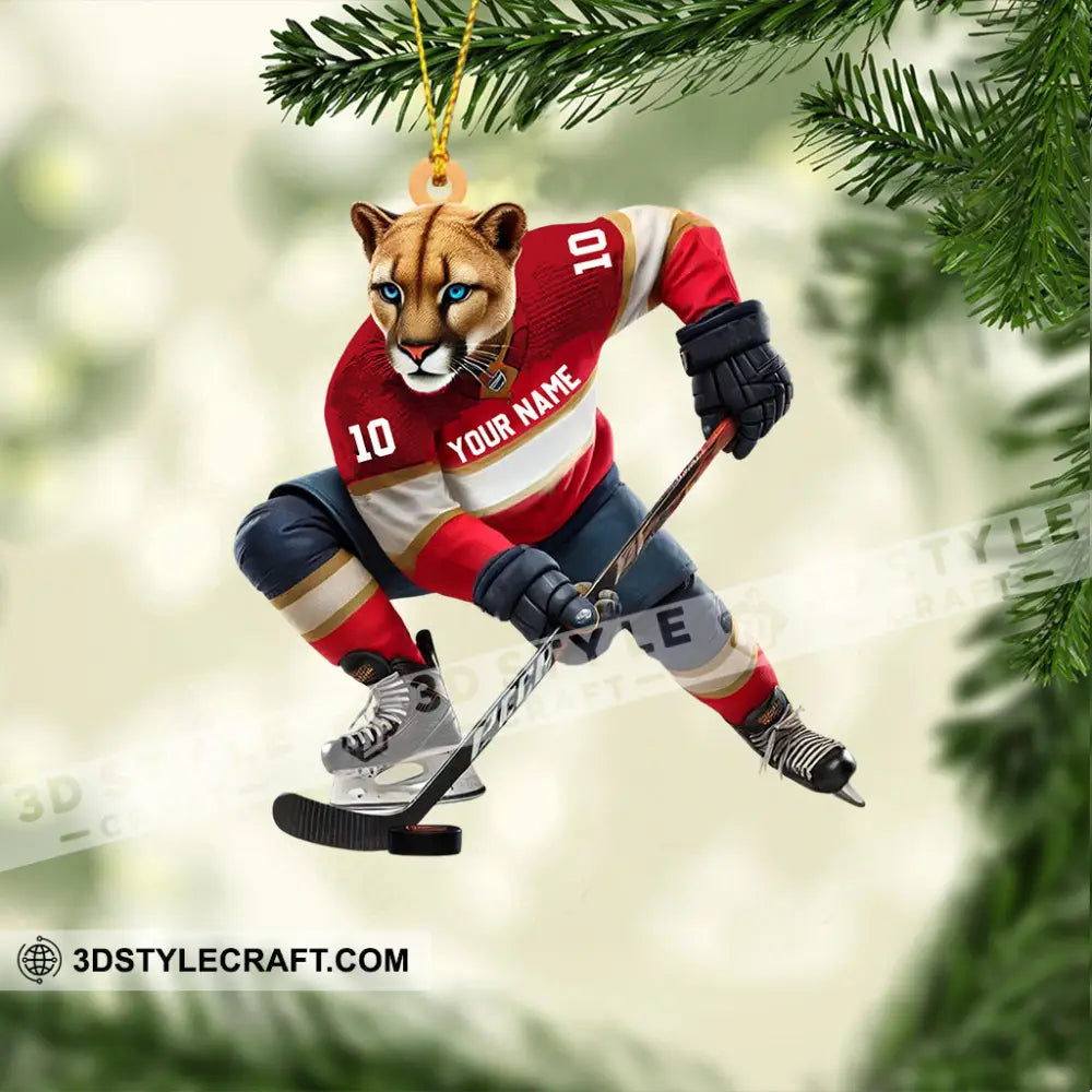 Florida Panthers Orn Hockey Christmas Ornament Personalized