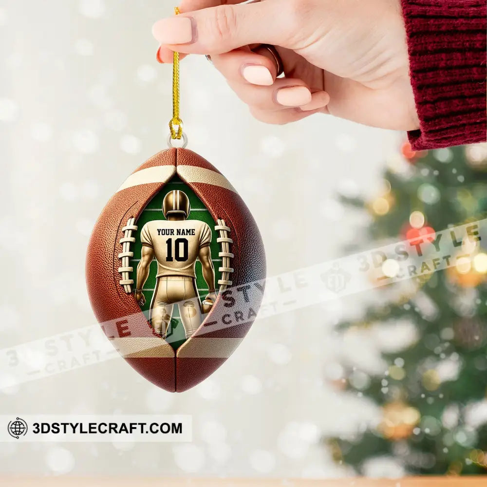 Football Christmas Home Decor Christmas Ornament Personalized Ornament Ornament