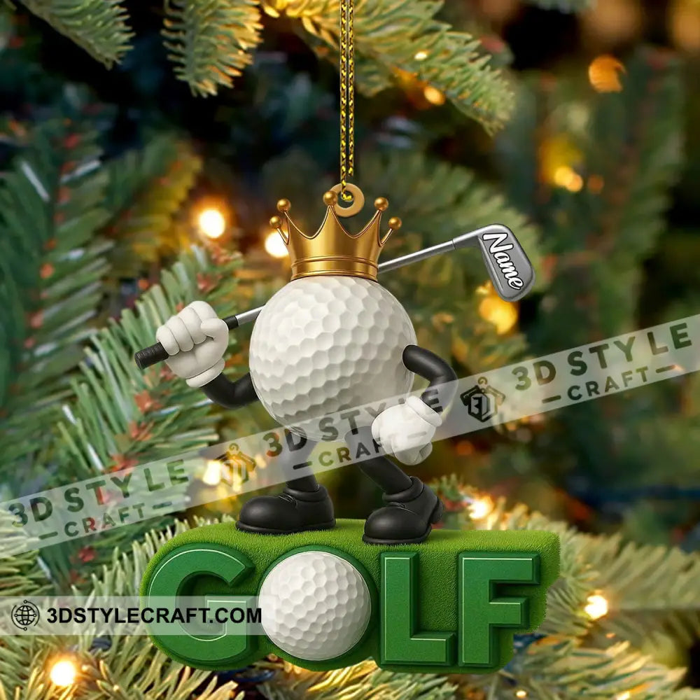 Golf King Christmas Home Decor Christmas Ornament Personalized Ornament Ornament