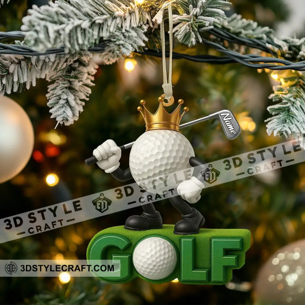 Golf King Christmas Home Decor Christmas Ornament Personalized Ornament Ornament