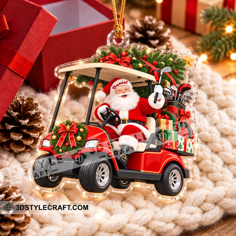 Golf Santa Home Decor Christmas Ornament Personalized Ornament - Ornament