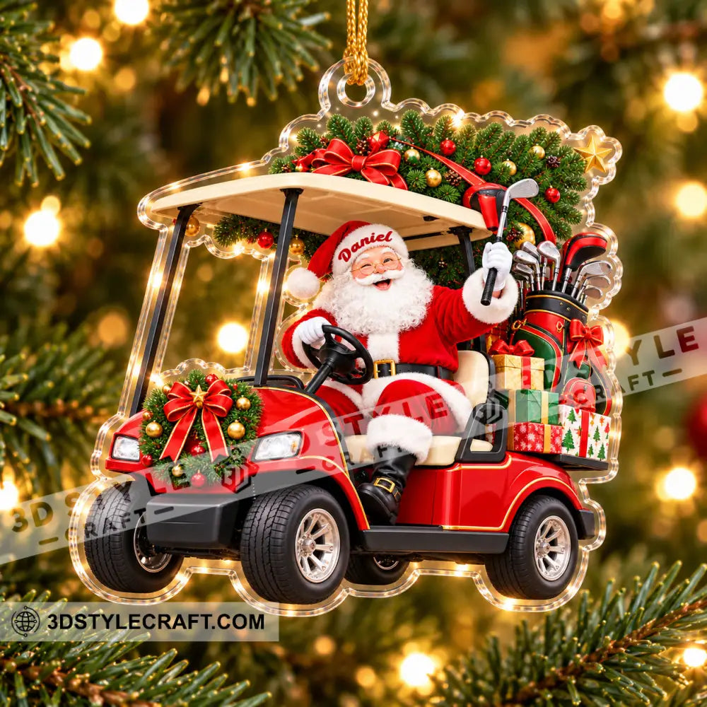 Golf Santa Home Decor Christmas Ornament Personalized Ornament - Ornament