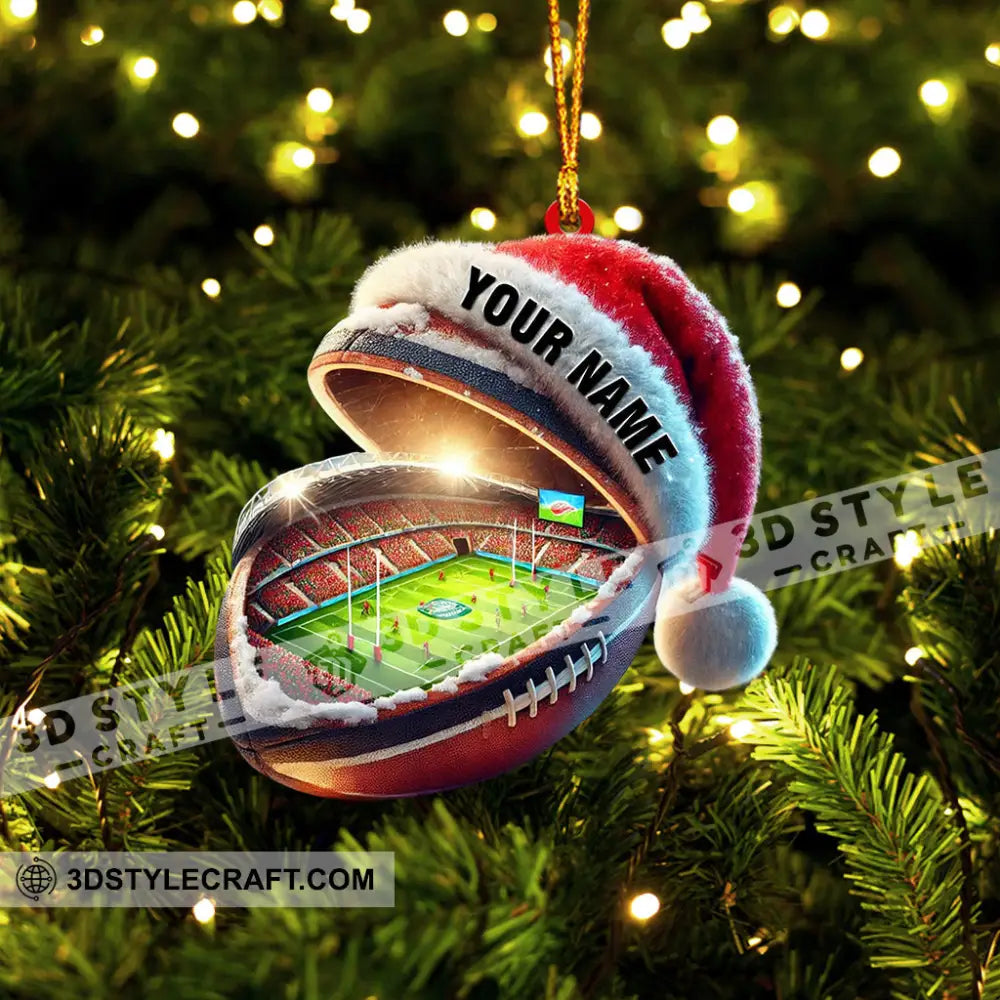 Gridiron Football Stadium Home Decor Christmas Ornament Personalized