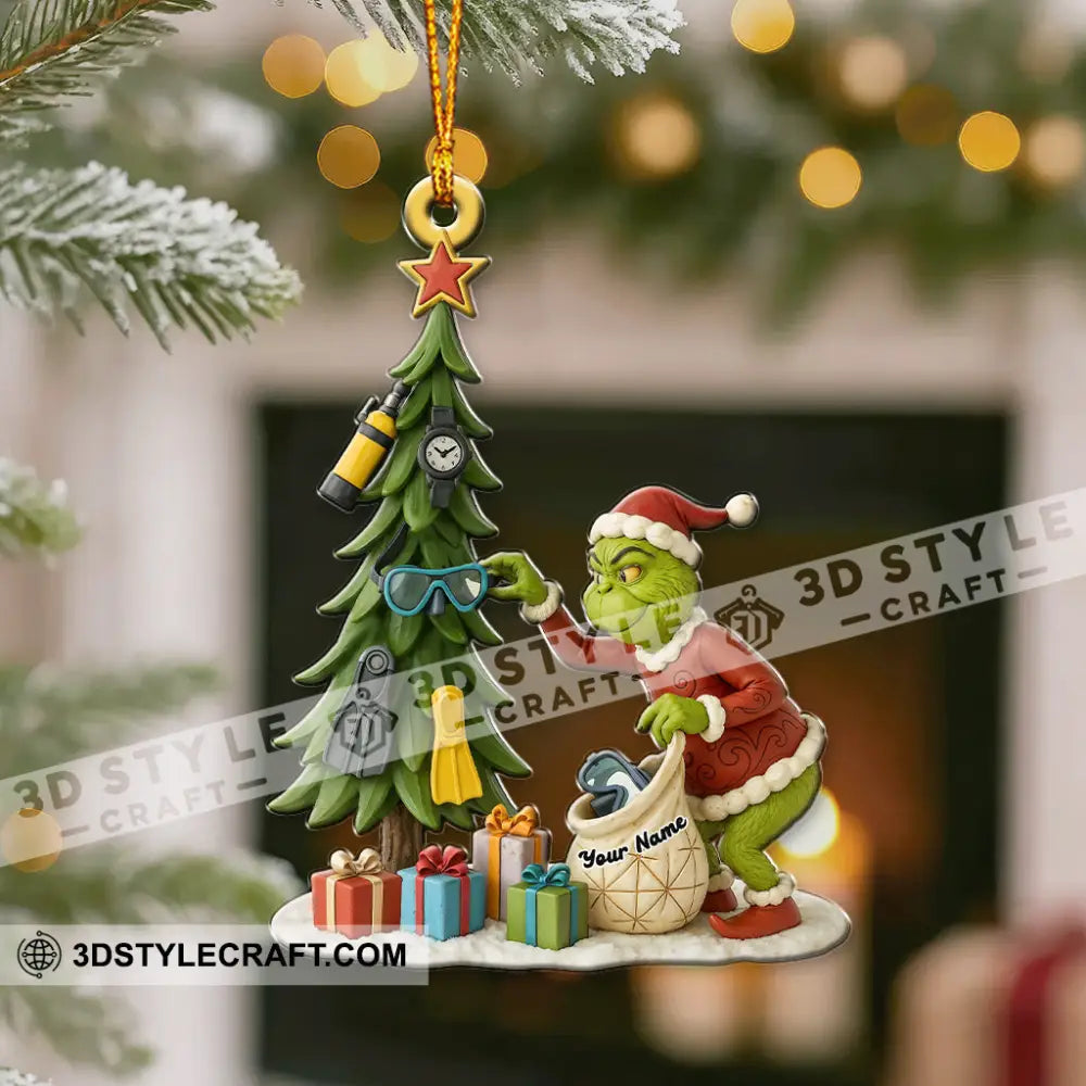 Grinch Christmas Tree Home Decor Christmas Ornament Personalized Ornament Ornament