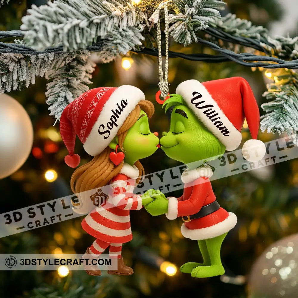 Grinch Couple Home Decor Christmas Ornament Personalized Ornament Ornament
