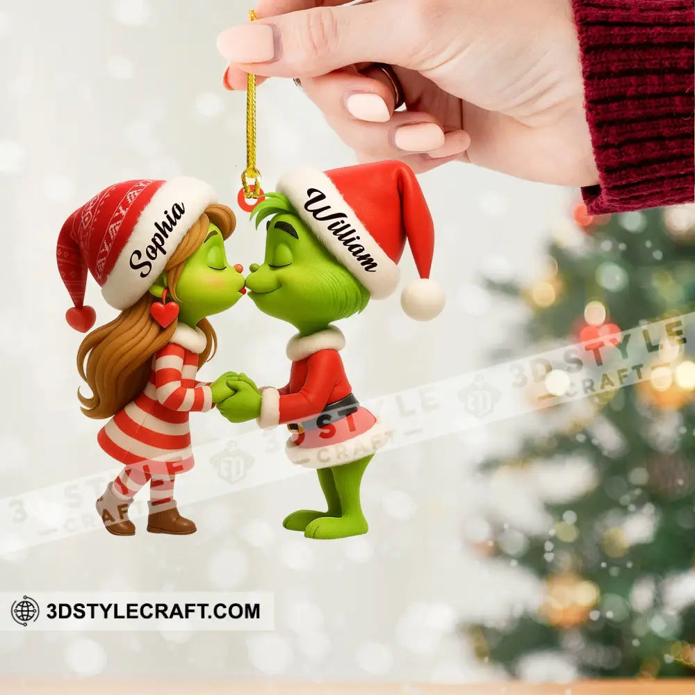 Grinch Couple Home Decor Christmas Ornament Personalized Ornament Ornament