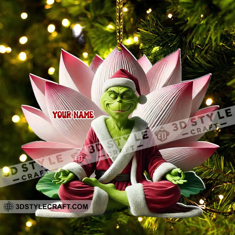 Grinch Meditation Home Decor Christmas Ornament Personalized Ornament Ornament