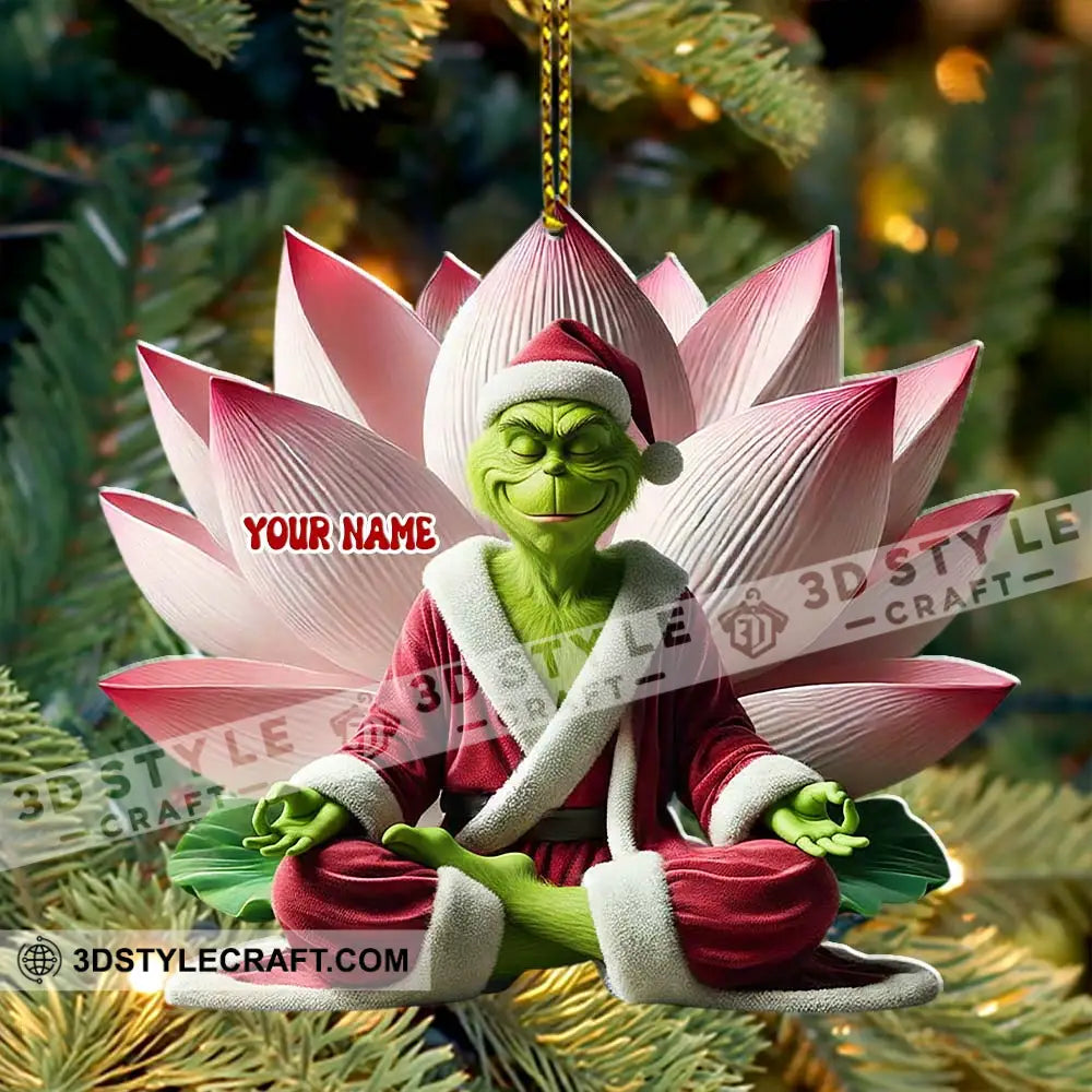 Grinch Meditation Home Decor Christmas Ornament Personalized Ornament Ornament