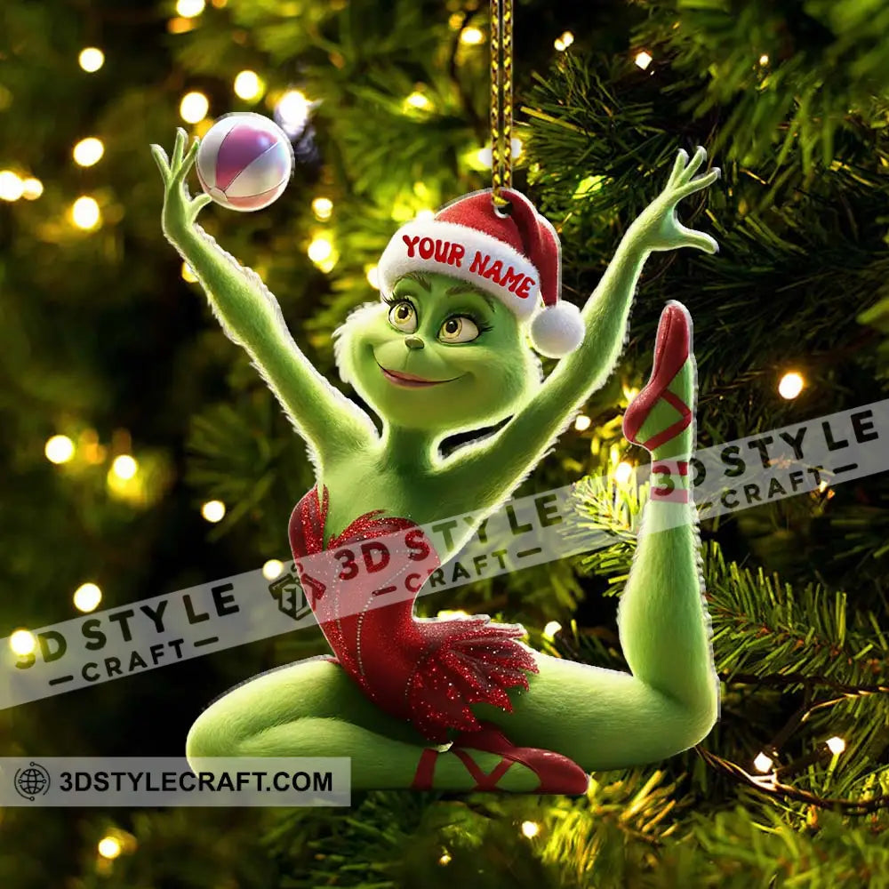 Grinch Yoga Home Decor Christmas Ornament Personalized Ornament Ornament