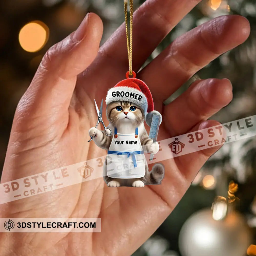 Groomer Cat Home Decor Christmas Ornament Personalized