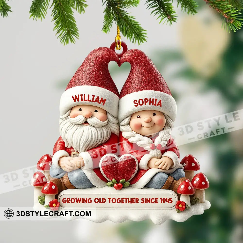 Growing Old Together Christmas Home Decor Christmas Ornament Personalized Ornament Ornament