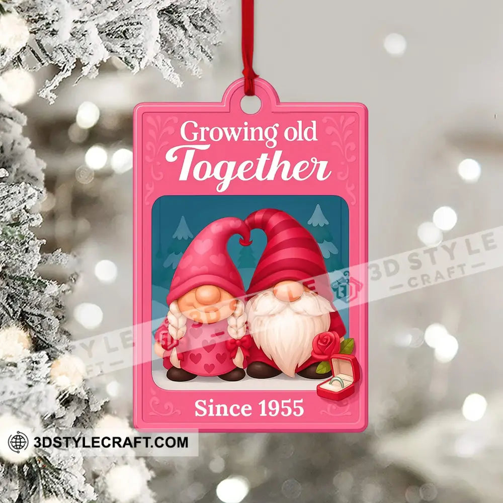Growing Old Together Christmas Home Decor Christmas Ornament Personalized Ornament Ornament