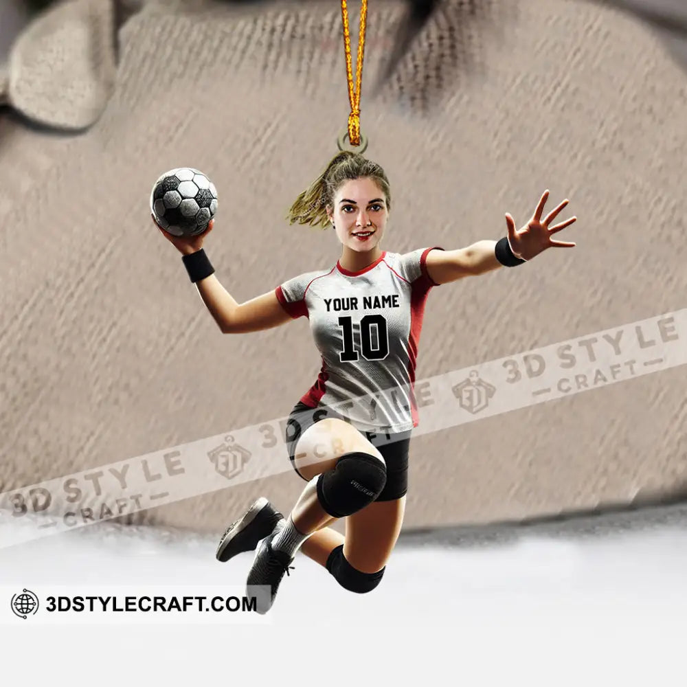 Handball Woman Decor Christmas Ornament Personalized