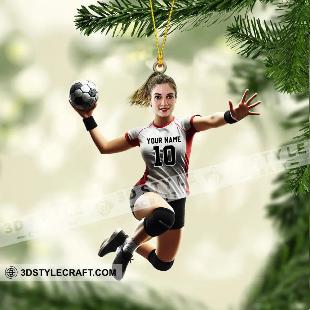 Handball Woman Decor Christmas Ornament Personalized
