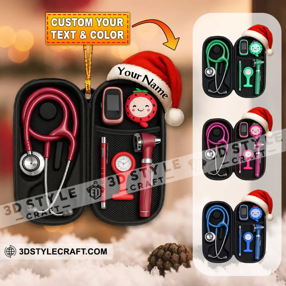 Healthcare Staff Home Decor Christmas Ornament Personalized Ornament 3.54’’ / 1 Ornament Ornament