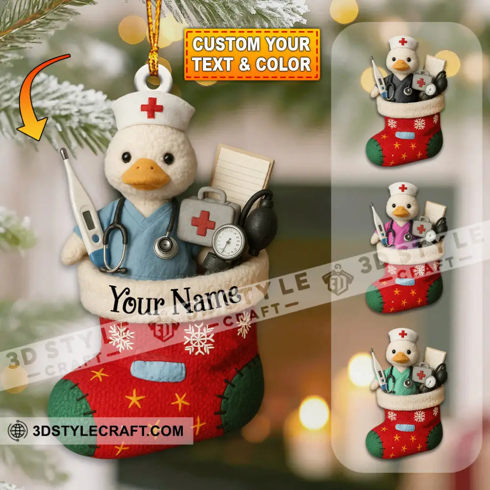 Healthcare Staff Home Decor Christmas Ornament Personalized Ornament 3.54’’ / 1 Ornament Ornament