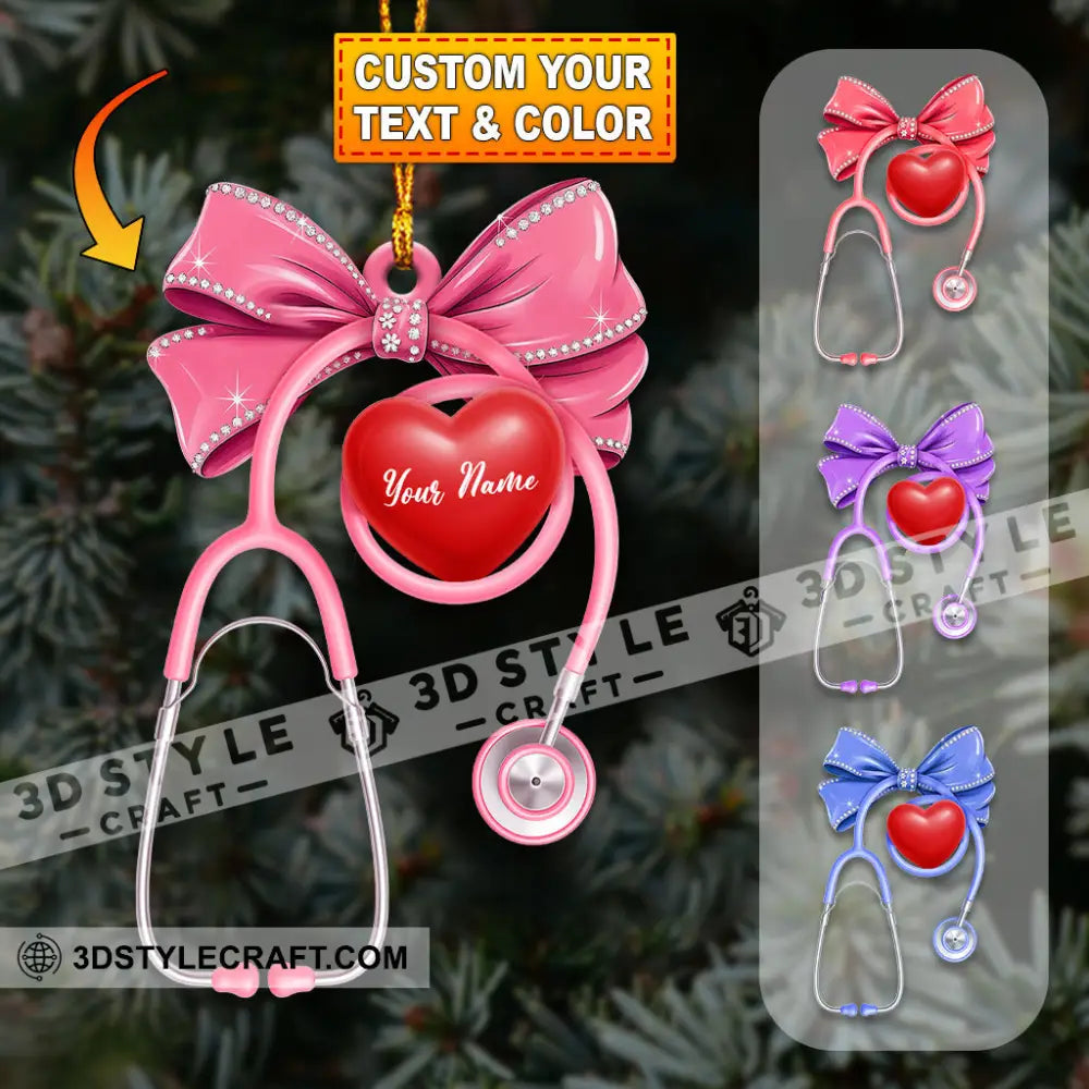 Healthcare Staff Home Decor Christmas Ornament Personalized Ornament 3.54’’ / 1 Ornament Ornament