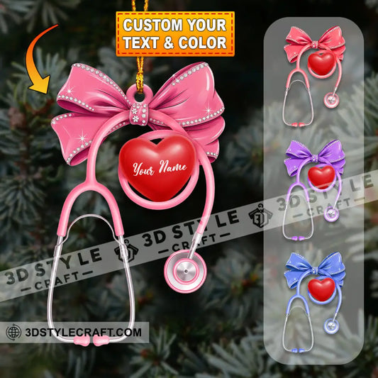 Healthcare Staff Home Decor Christmas Ornament Personalized Ornament 3.54’’ / 1 Ornament Ornament