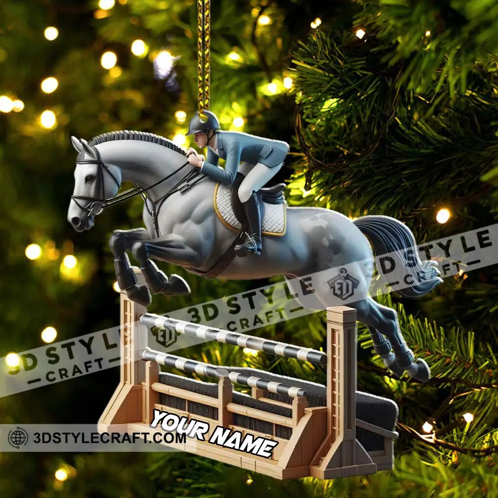 Horse Racer Home Decor Christmas Ornament Personalized Ornament Ornament
