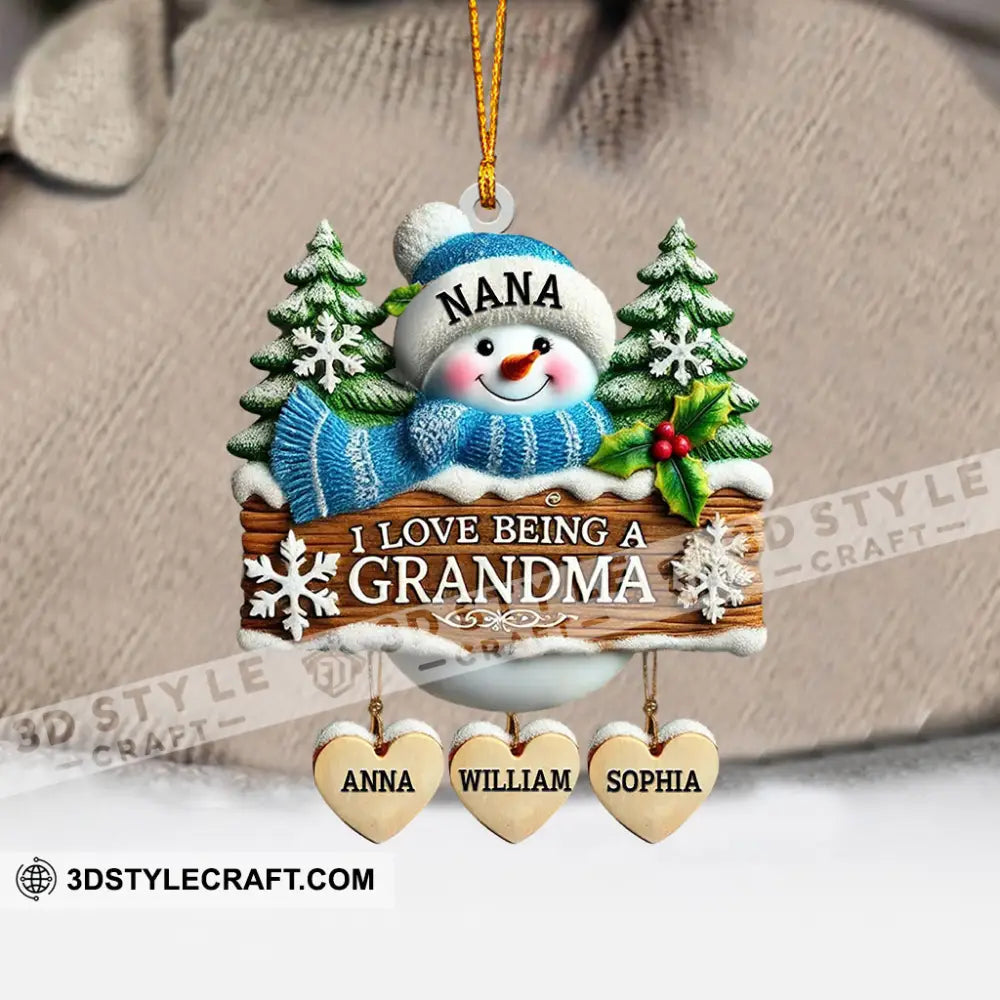 I Love Being Grandma Home Decor Christmas Ornament Personalized
