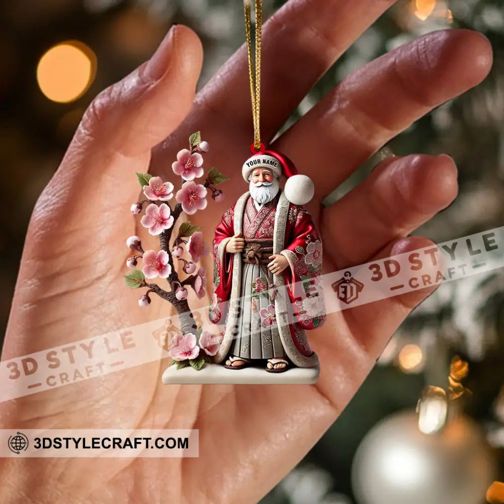 Japanese Santa Home Decor Christmas Ornament Personalized 3.54’’ / 1