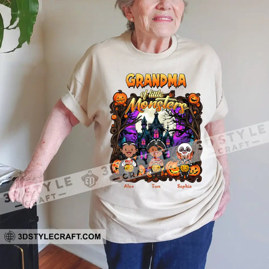 Kid And Adult T-Shirt - Custom Grandma Of The Monsters T-Shirt, Halloween Collectible Gift style option 4