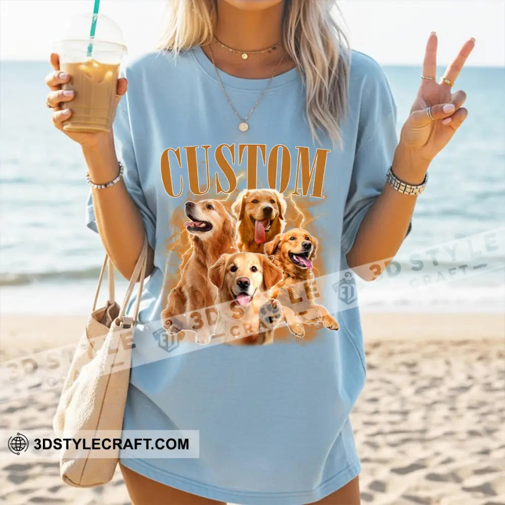 Kid And Adult T-Shirt - Custom Pet Lover T-Shirt Custom Photo Collectible Gift Apparel