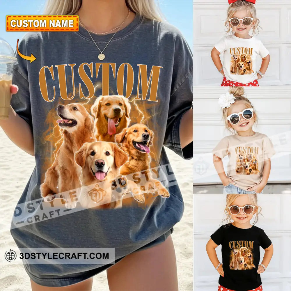 Kid And Adult T-Shirt - Custom Pet Lover T-Shirt Custom Photo Collectible Gift Kid T-shirt / Black / XS Apparel
