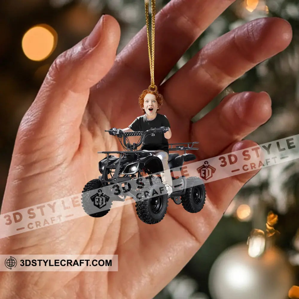 Kid Atv Christmas Home Decor Ornament Personalized