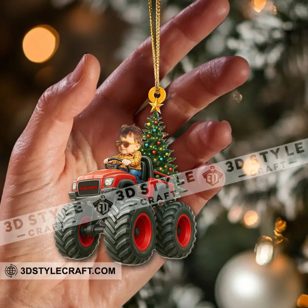 Kid On Car Home Decor Christmas Ornament Personalized Ornament Ornament