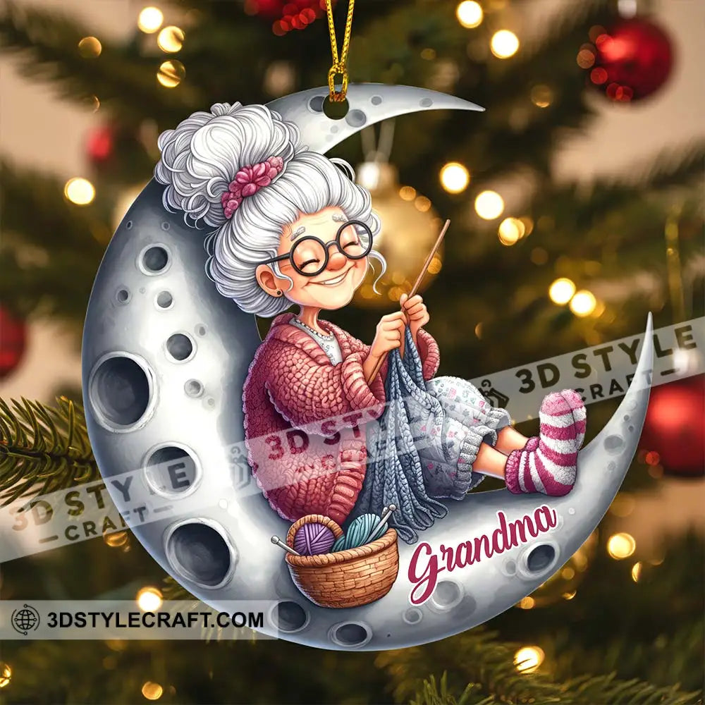 Knitting Woman Home Decor Christmas Ornament Personalized Ornament Ornament
