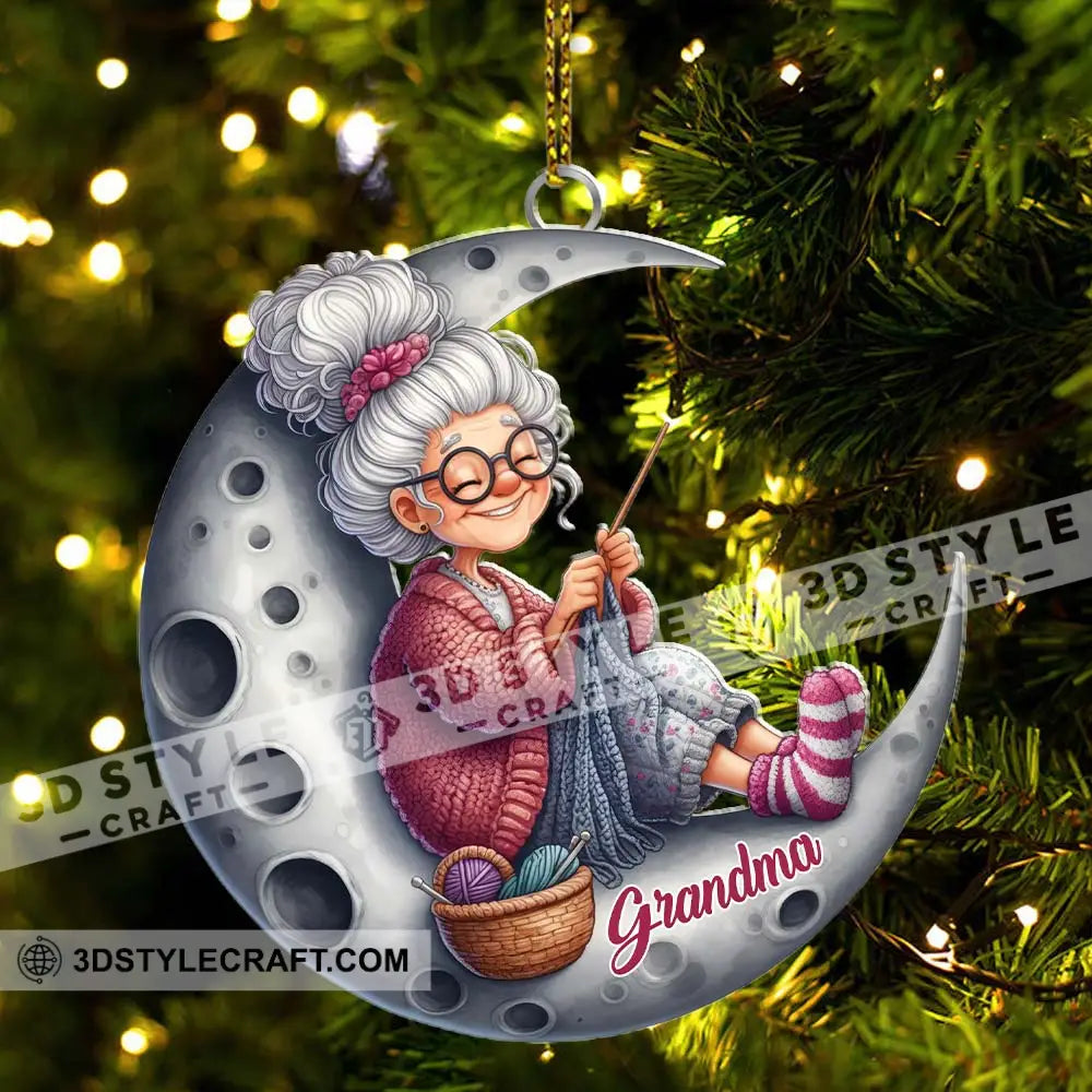 Knitting Woman Home Decor Christmas Ornament Personalized Ornament Ornament