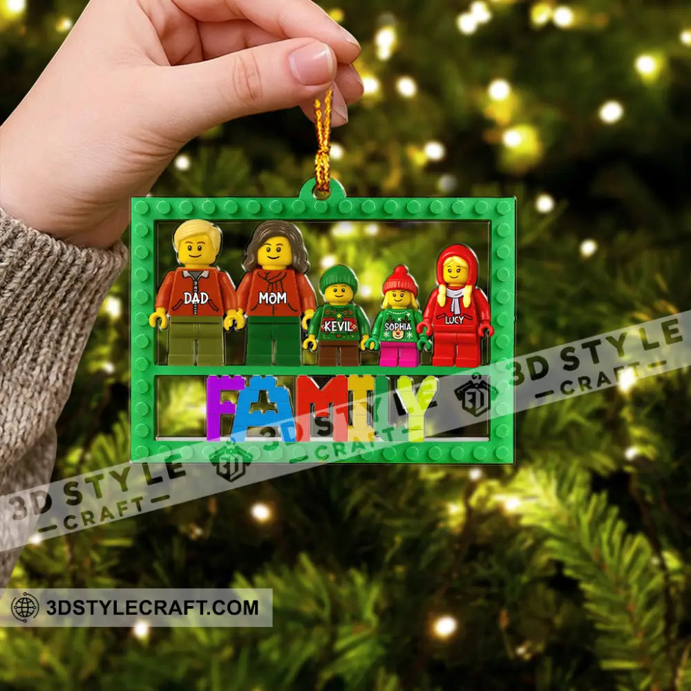 Lego Family Christmas Home Decor Christmas Ornament Personalized Ornament Ornament