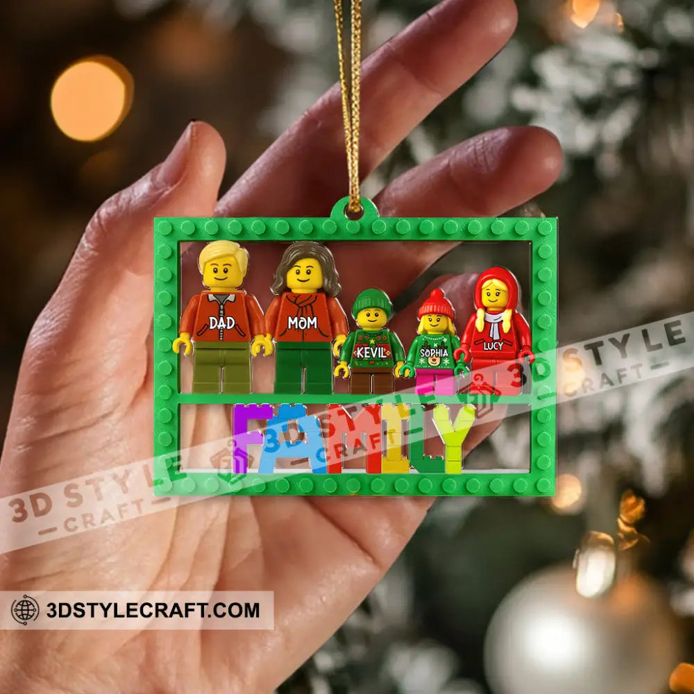 Lego Family Christmas Home Decor Christmas Ornament Personalized Ornament Ornament