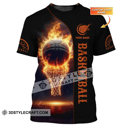 Man Shirt, Basketball Shirt, Custom Name T-Shirt, Basketball Polo, Gift for Basketball Player style option 1