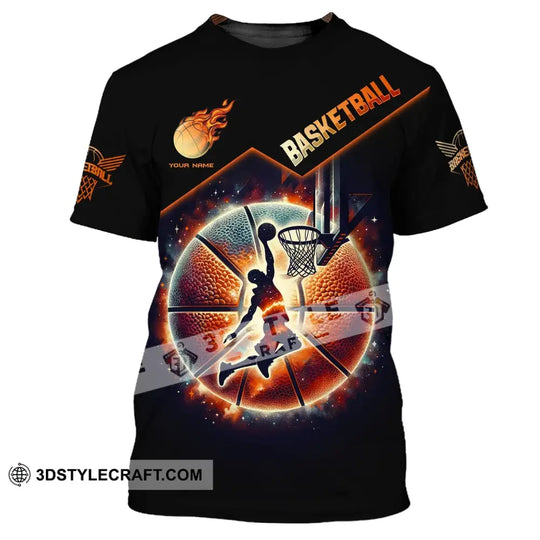 Man Shirt, Basketball Shirt, Custom Name T-Shirt, Basketball Polo, Gift for Basketball Player style option 2