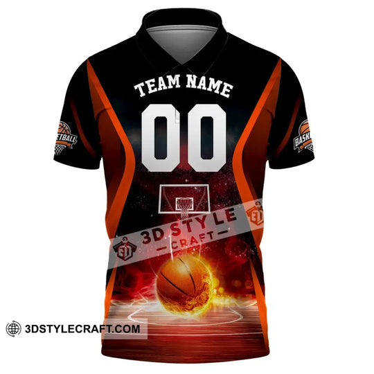 Man Shirt, Basketball Polo, Custom Name and Number Basketball T-Shirt, Gift for Basketball Player style option 4
