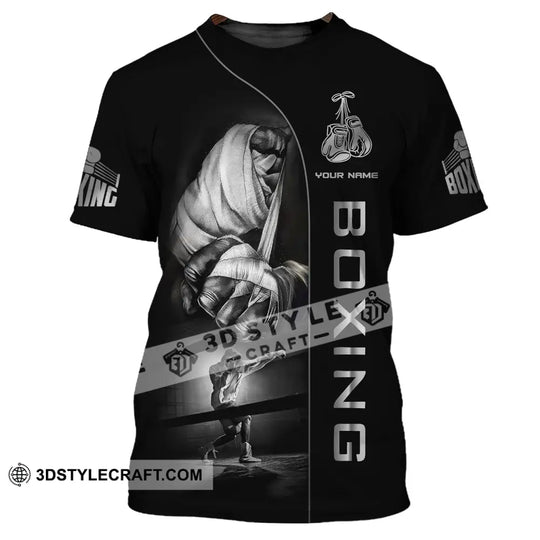 Man Shirt, Boxing Shirt, Custom Name T-Shirt, Boxing Hoodie Polo Shirt, Gift for Boxing Lover style option 2
